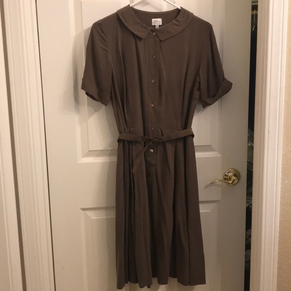 LL bean signature washed silk dress
